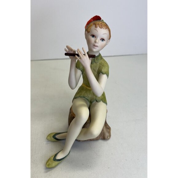 Cybis Porcelain PETER PAN FIGURINE with Flute SUPERB VINTAGE 7 1/2